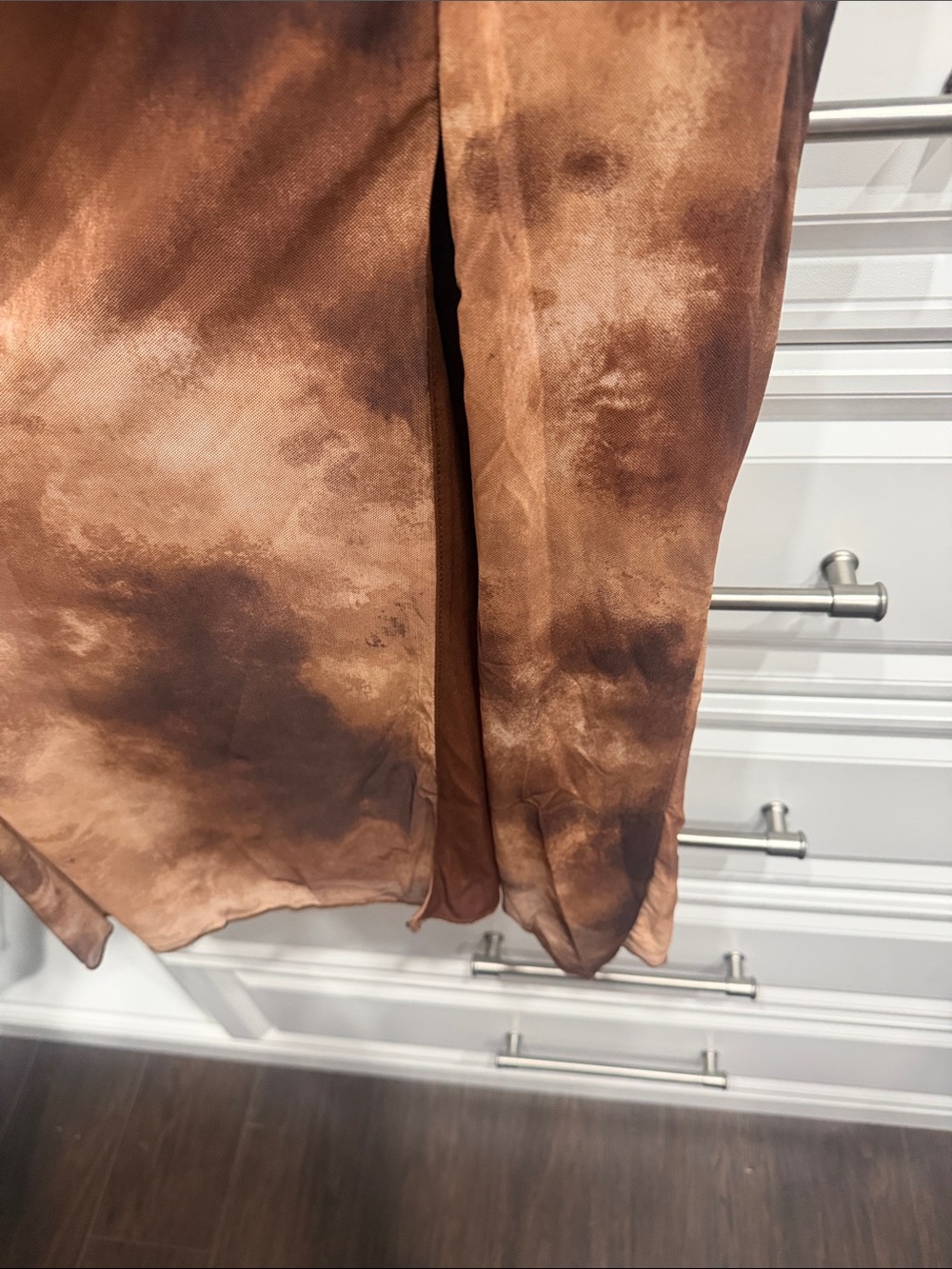Strapless Brown Satin Evening Gown SZ Small - Picture 8 of 10